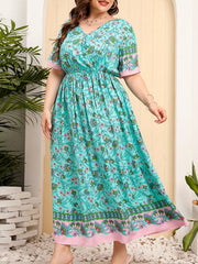 Jacobean Print Maxi Dress