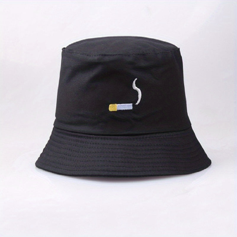 Unisex Foldable Sunshade Bucket Hat Alien Pattern Double sided Sun Hat