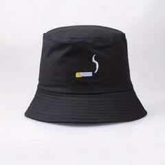 Unisex Foldable Sunshade Bucket Hat Alien Pattern Double sided Sun Hat
