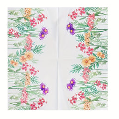 20-Piece Wildflower Printed Napkin Set for Parties & Restaurants
