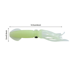 5pcs Glow-in-the-Dark Octopus & Squid Lures for Saltwater Fishing