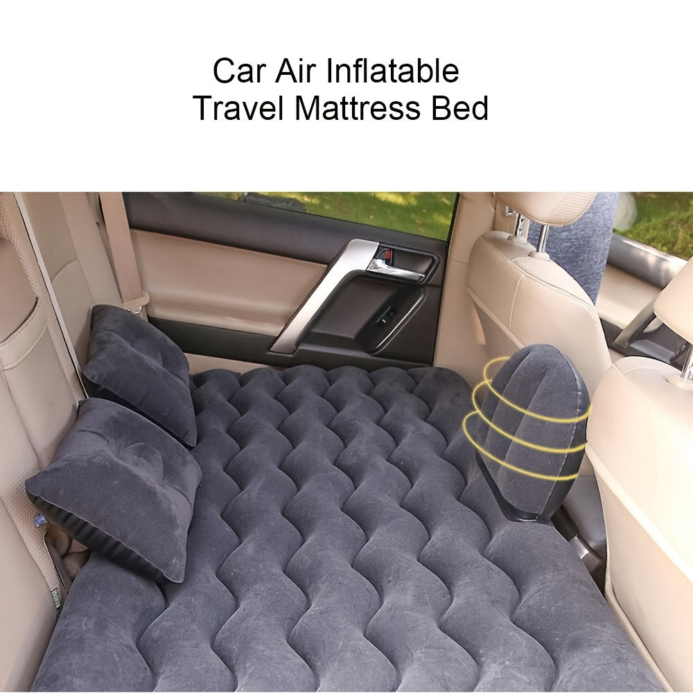 Inflatable Car Back Seat Mattress Flocking Sofa Outdoor Camping Cushion