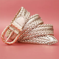 Girls Braided Belt Decorative Pants Dress Belt