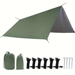 Square Silver Coated Canopy Outdoor Camping Tent Awning Tarp