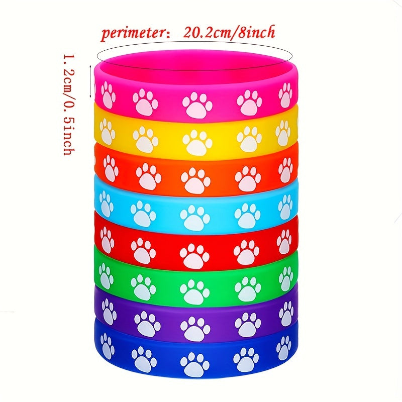 Dog Claw Pattern Silicone Bracelet Elastic Bracelet