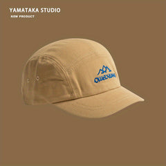 Brown Cotton Adjustable Mens Peaked Cap for Outdoor Activities