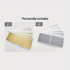 50pcs 70x50mm Rectangular Scraping Film Stickers Wedding Card Golden Gray