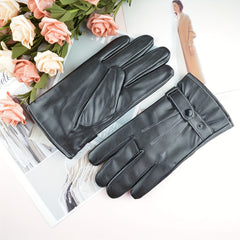 Men's Warm Velvet Lined Gloves for Cycling and Riding