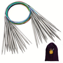 Circular Knitting Needles Set 80 01cm Stainless Steel Stick Sweater Needle