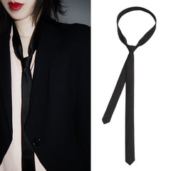 Skinny Solid Shirt Decoration Tie for Graduation, School Uniforms