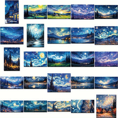 50pcs Fantasy Landscape Waterproof Stickers for DIY Decorations