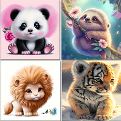 Little Animal Pattern DIY Diamond Painting Set for Home Wall Decoration