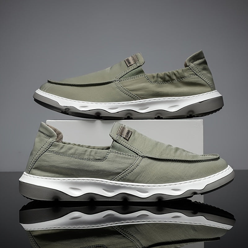 Men's Canvas Slip On Walking Sneakers Lightweight Shoes