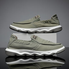 Men's Canvas Slip On Walking Sneakers Lightweight Shoes