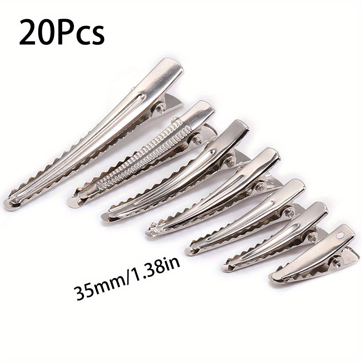 20pcs Metal Tie Clips Hairpins Headwear Jewelry DIY Accessories Size 2 3 4