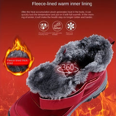 Girl's Solid Snow Boots Cozy Ankle Boots Plush Outdoor Hiking Shoes