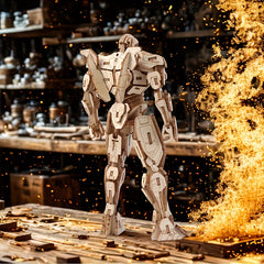Wooden Robot Iron Man 3D Puzzle Model Gift