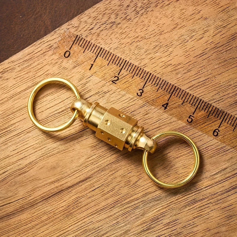 2pcs Brass Universal Rotating Keychain Hanging Buckle Bag Accessories