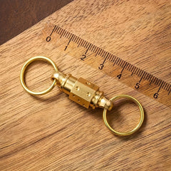 2pcs Brass Universal Rotating Keychain Hanging Buckle Bag Accessories