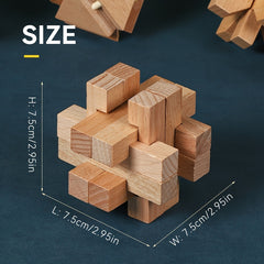 25pcs Luban Lock Colorful Puzzle Toy Beech Kongming Lock Full Set Puzzle Assembl