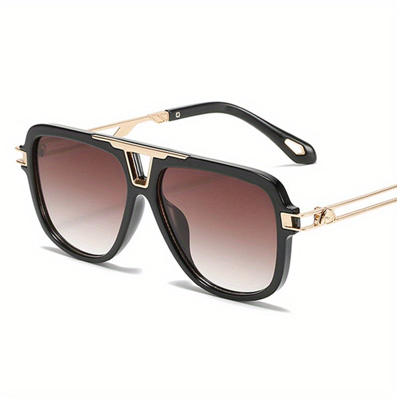 Men's Polarized Aviator Sunglasses UV400 Retro Oversized Square