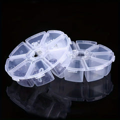 Clear Plastic Storage Box 8 Grids Round DIY Diamond Painting Accessories