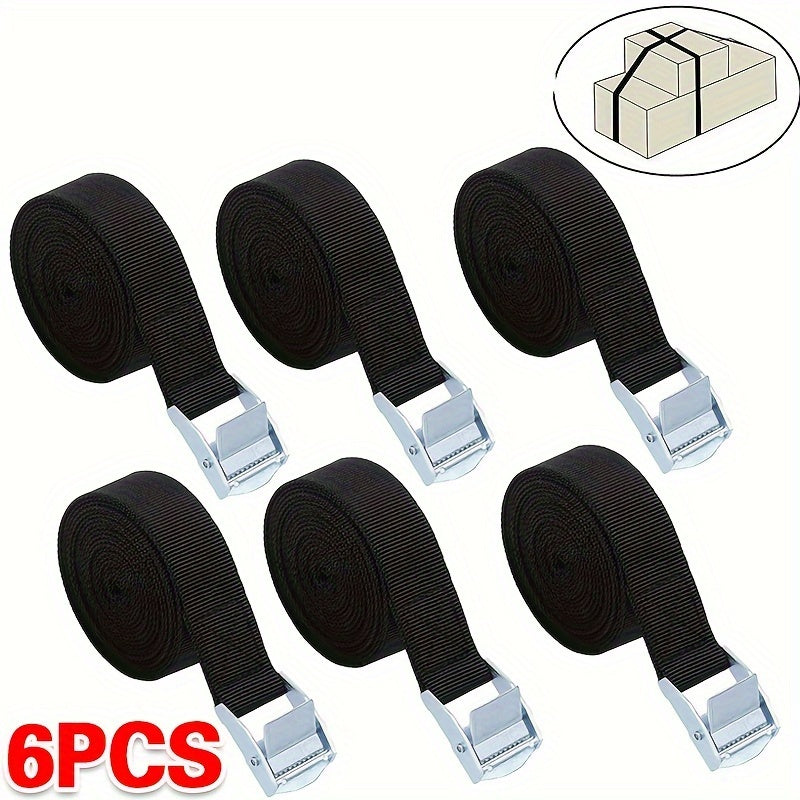 6pcs Zinc Alloy Press Buckle Straps Set 2.5m