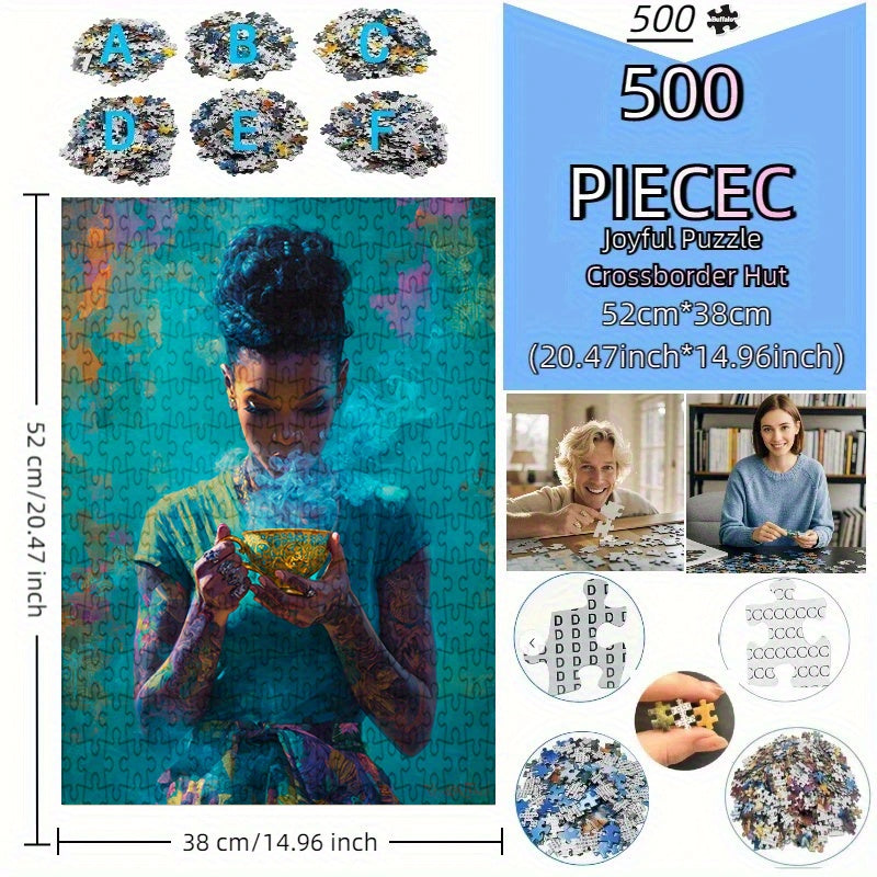 African Woman Jigsaw Puzzle with Smoke Effect