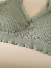 3pcs Lace Wireless Bras Comfy & Breathable Bra Women's Lingerie