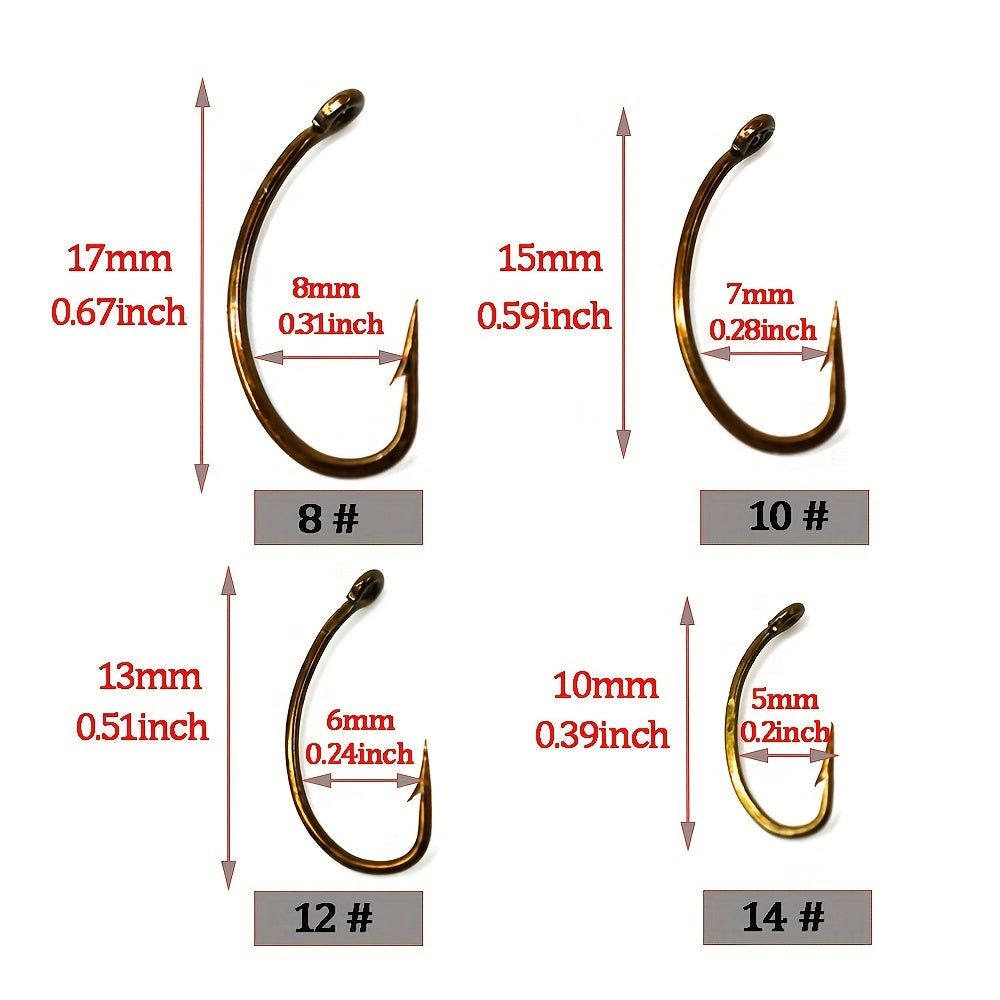 100pcs Barbless Trout Fishing Hooks for Flies Jig Nymph Stonefly Caddis Wet/Dry