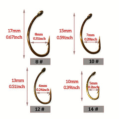 100pcs Barbless Trout Fishing Hooks for Flies Jig Nymph Stonefly Caddis Wet/Dry