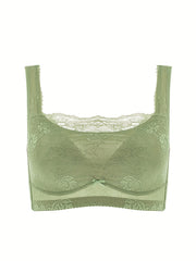 Lace Wireless Bra Full Coverage Comfy & Breathable Women's Lingerie