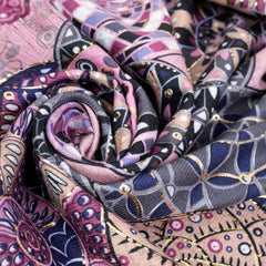 Geometric Retro Printed Shawl Wrap Fringed Warm Shawl Cape For Women