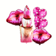 Lipstick Balloon Set for Women's Birthdays and Weddings