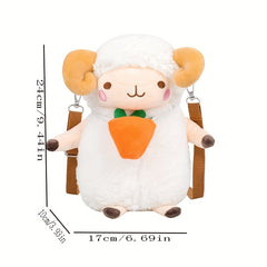 Plush Lamb Crossbody Bag Coin Purse for Girls