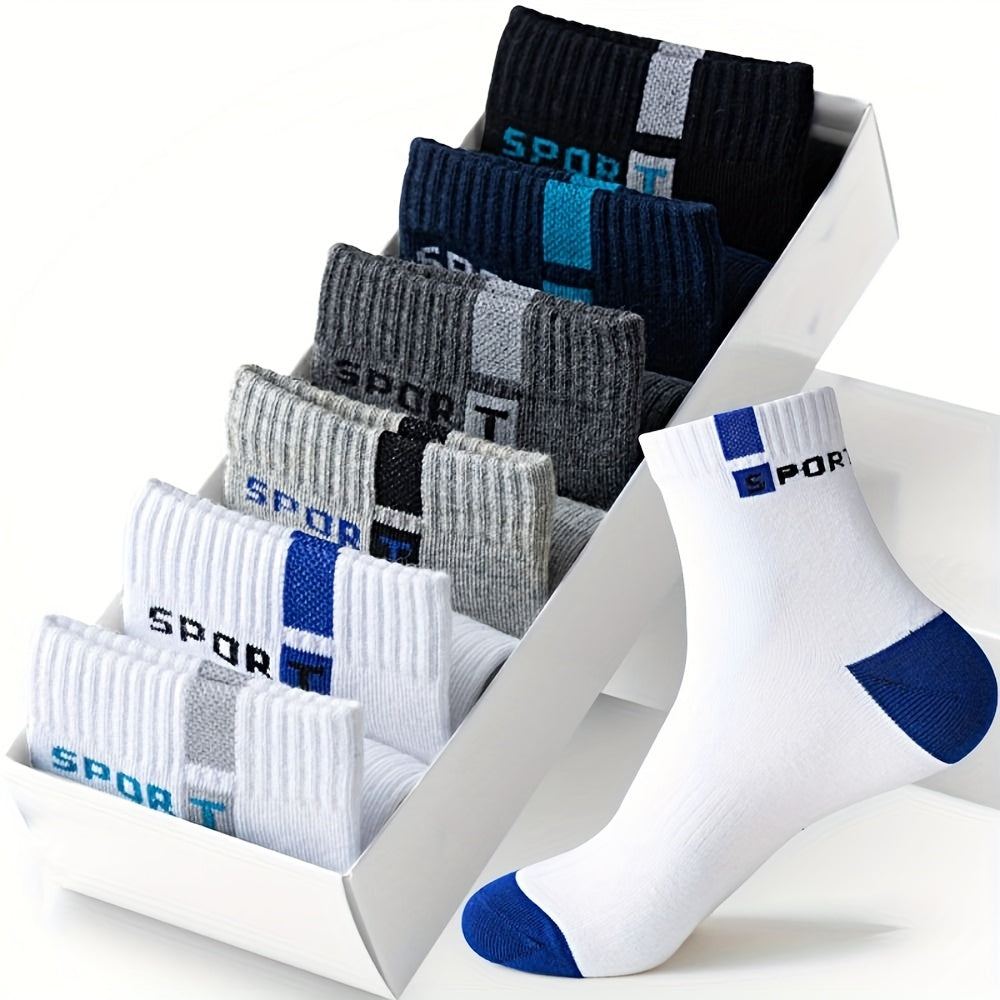 Men's Breathable Cotton Sports Quarter Socks (3 Pairs)