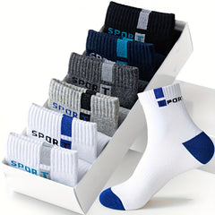 Men's Breathable Cotton Sports Quarter Socks (3 Pairs)