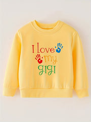 LOVE GIGI Baby Round Neck Sweatshirt Spring Autumn Long Sleeve Sports Sweatshirt