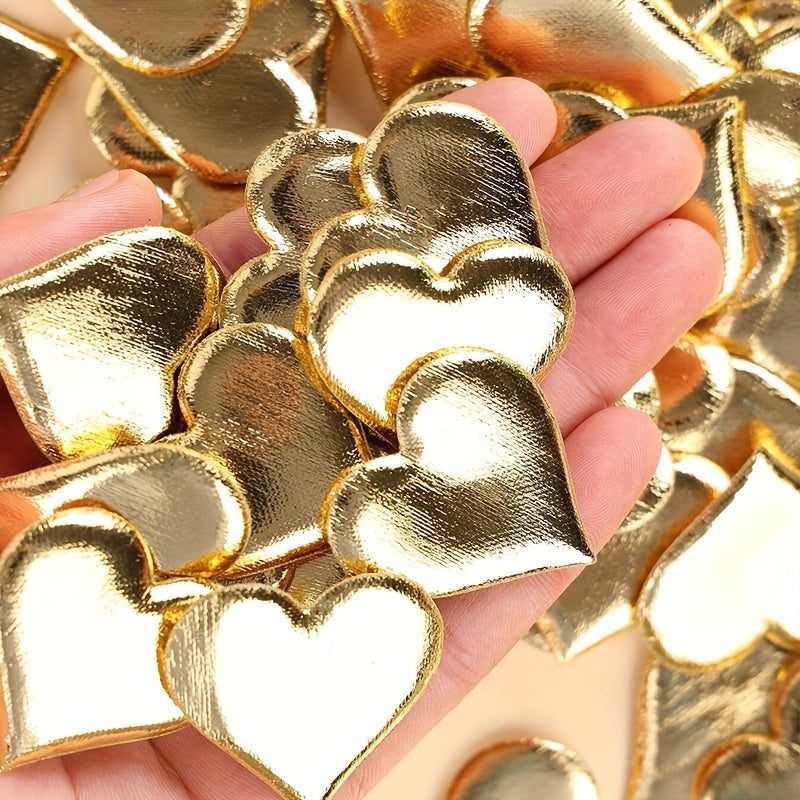 50pcs Golden 3D Sponge Heart Flower Throwing
