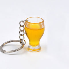 Beer Cups Key Chain Food Handicraft Keychain Jewelry Gift 1PS
