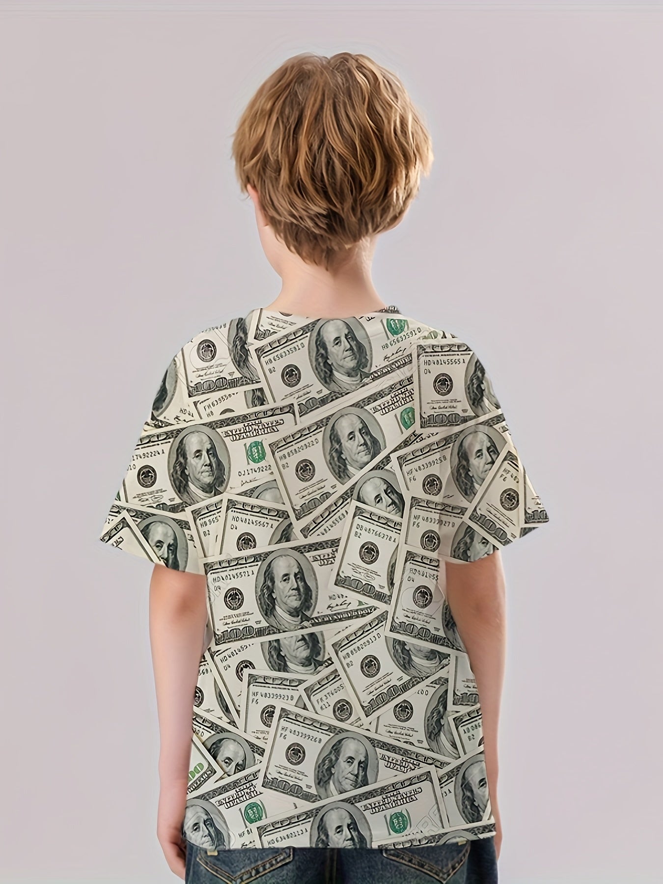 Boy's Dollar Bill 3D Print T-shirt