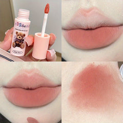 6 Colors Fun Lip Mud Matte Lip Glaze Velvet Soft Mist Sponge