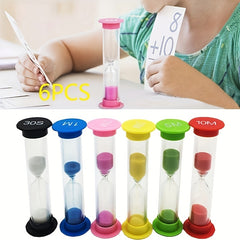6pcs Kids Classroom Game Hourglass Timer Set 30s 1 2 3 5 10 Min Fall Prevention
