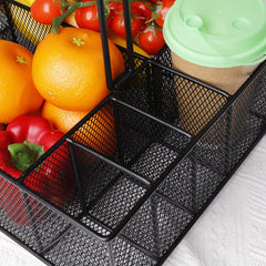 Outdoor Camping Portable Handheld Picnic Storage Basket Barbecue Seasoning Rack