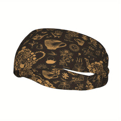 Vintage-Inspired Botanical Kitchenware Headband for Sports & Events
