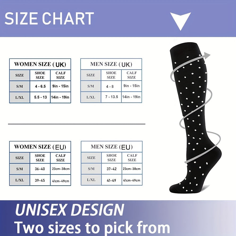 3 Pairs Knee High Compression Socks for Nurses Running