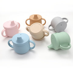 Kids Silicone Leak-proof Learning Drinking Cup