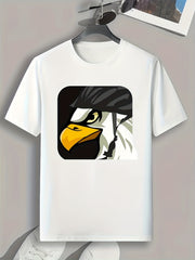 Bird Print Men's Graphic T shirt Casual Comfy Tees For Summer