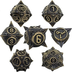7 Die Metal Polyhedral Dice Set with Gift Box