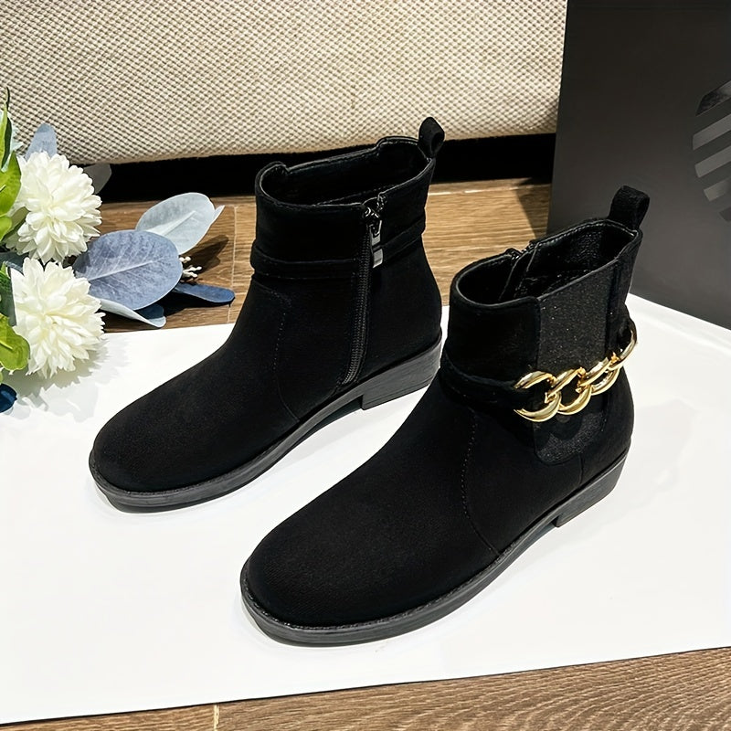 Vintage Girls Zipper Boots Non Slip Indoor Outdoor Travel Autumn Winter